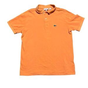 Lacoste Boys 14 164cm Orange Logo Polo Shirt